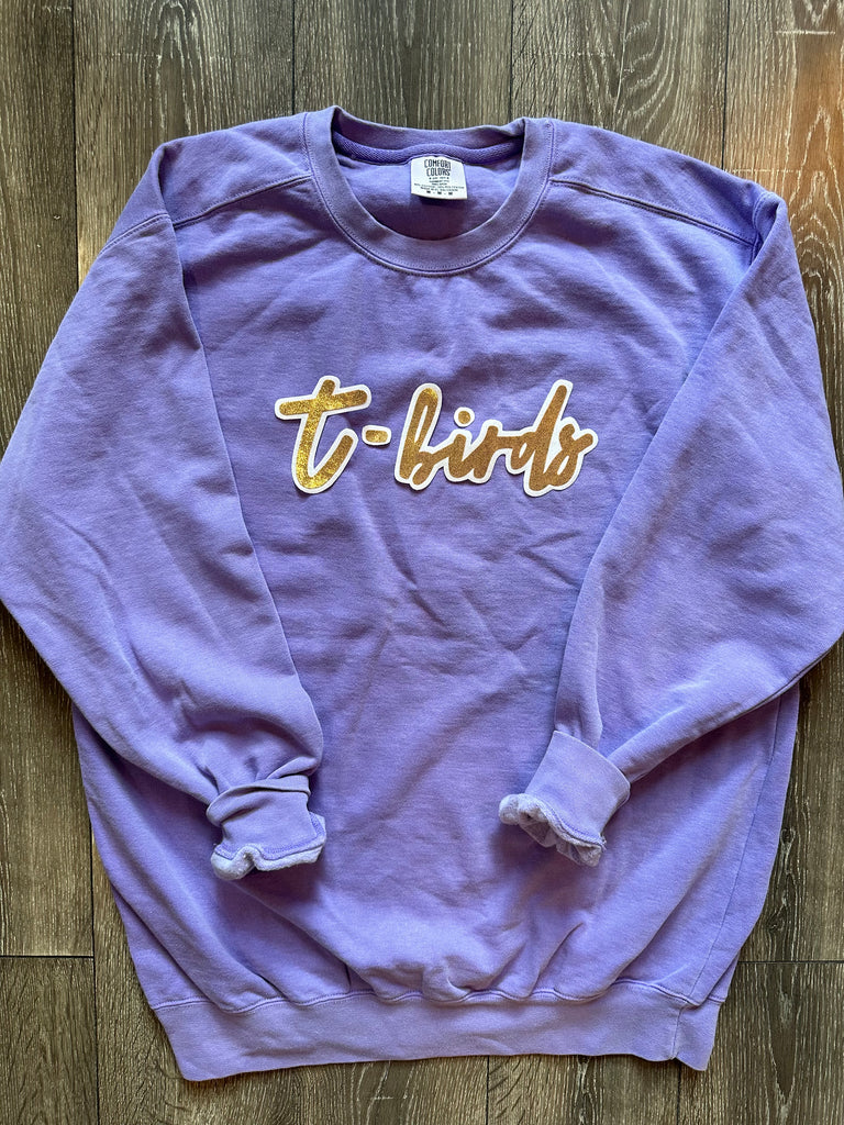 T-BIRDS - PURPLE COMFORT COLORS CREW