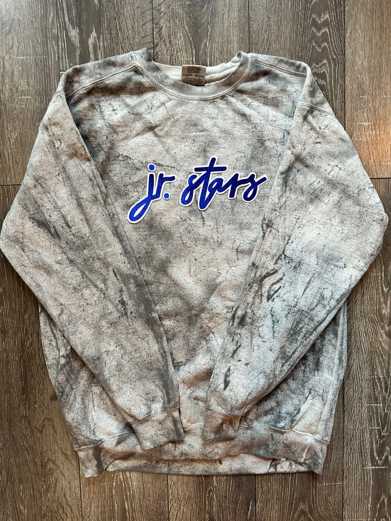 DAINTY JR.STARS - GREY DYED CREW