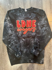 LDNE COUGARS - BLACK DYED CREW