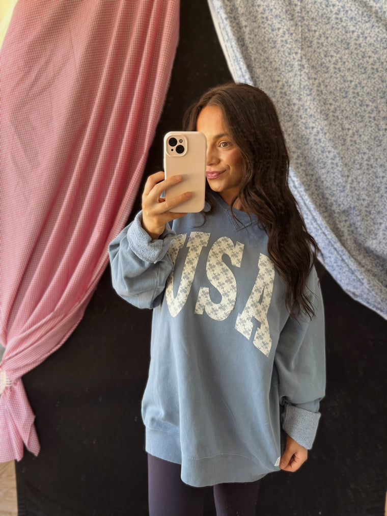 WHITE LACE USA - SALTWATER COMFORTWASH CREWNECK