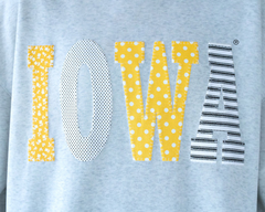 PATCHWORK IOWA - GREY MOCKNECK