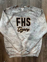 FHS TIGERS - GREY DYED COMFORT COLORS CREW