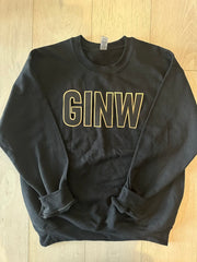 GINW - BLACK GILDAN CREW - YOUTH + ADULT