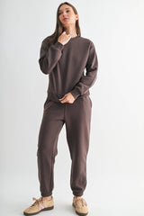 Mono B - Classic Fit Fleece Sweatshirt: PEARLED IVORY / S:M:L (2:2:2)