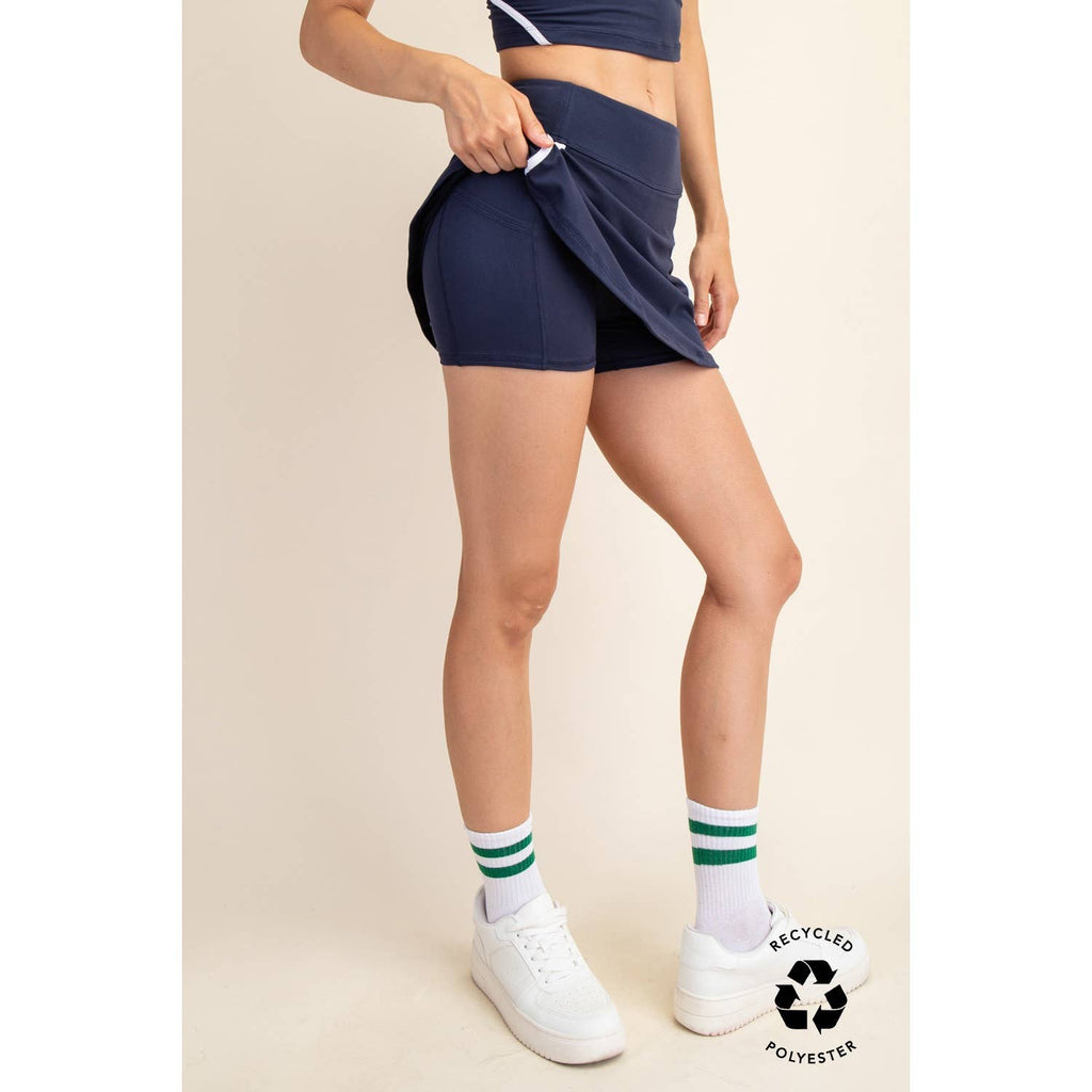 Rae Mode - RECYCLED BUTTER SKORT: Red/White / S-M-L(2-2-2)