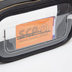 MiMi Wholesale - TG10552 Double Zipper Oval Clear Gameday/Stadium Bag: White