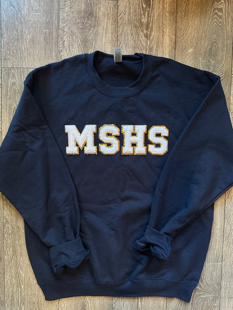 CHENILLE MSHS - NAVY GILDAN CREW