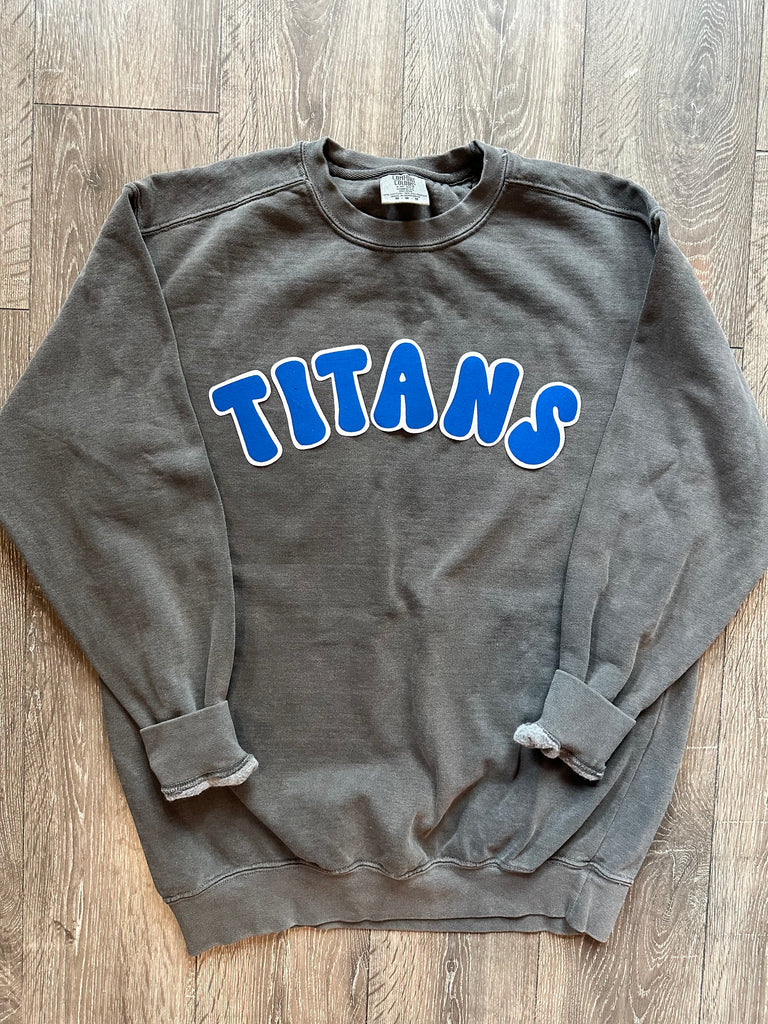 BUBBLE TITANS - GREY COMFORT COLORS CREW