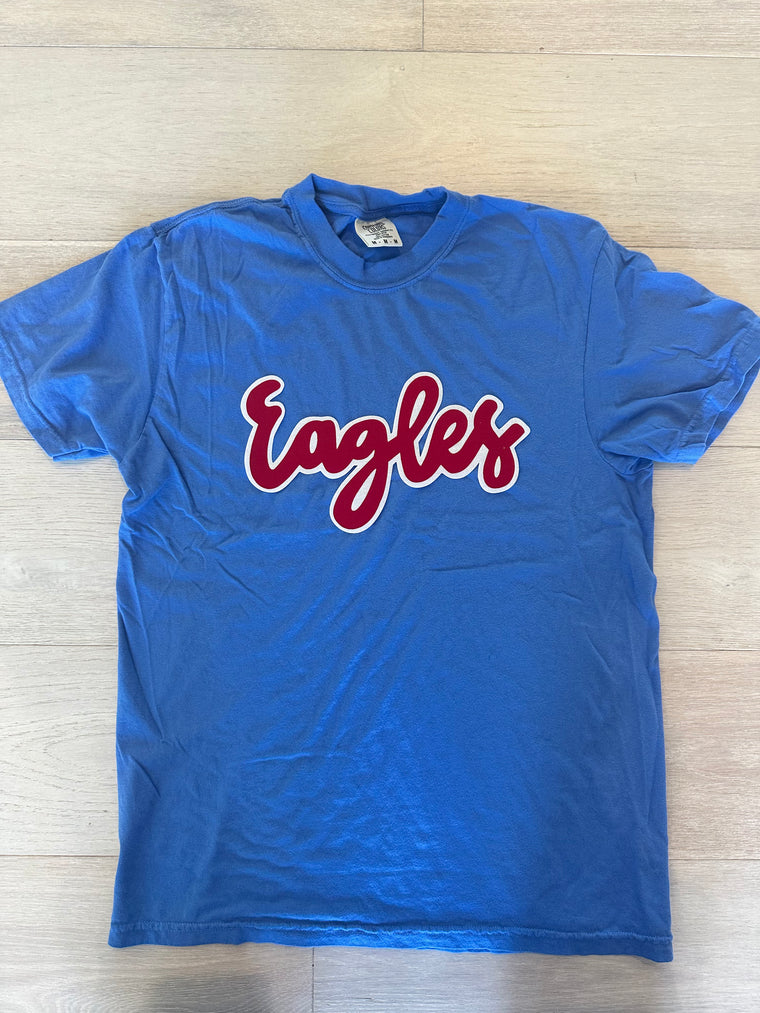 EAGLES - BLUE COMFORT COLORS TEE (YOUTH + ADULT)