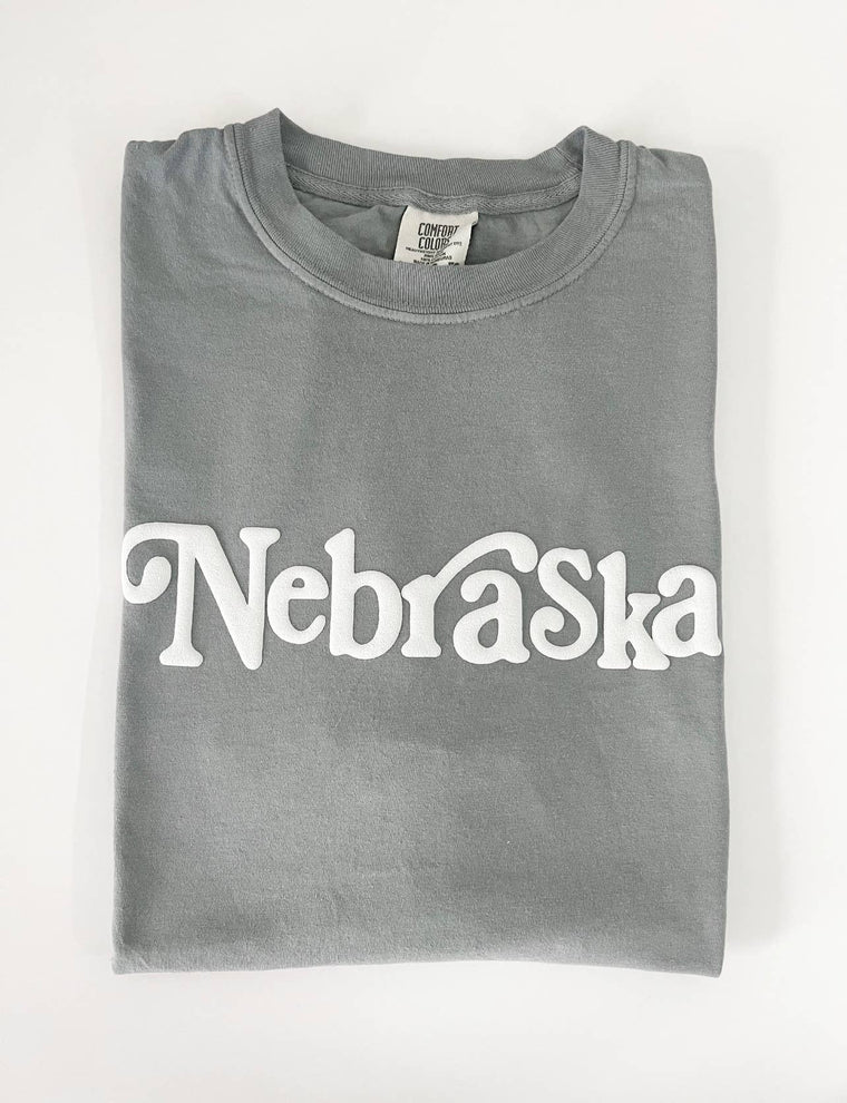 402threads - Nebraska Puff T-shirt: Green / Large