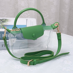 MiMi Wholesale - CB781 Gladys Clear Gameday Mini Crossbody Bag: Red
