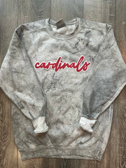 CARDINALS - GREY DYED COMFORT COLORS CREW