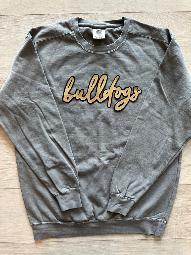 BULLDOGS - GREY COMFORT COLORS CREW