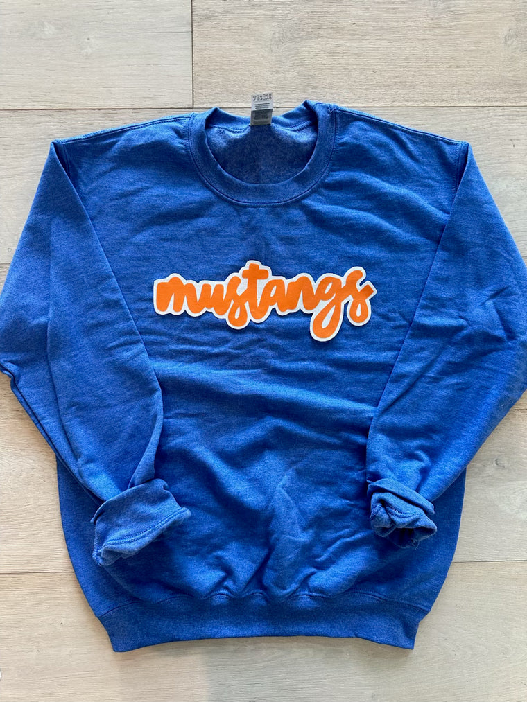 MODERN MUSTANGS - BLUE GILDAN CREW - YOUTH + ADULT