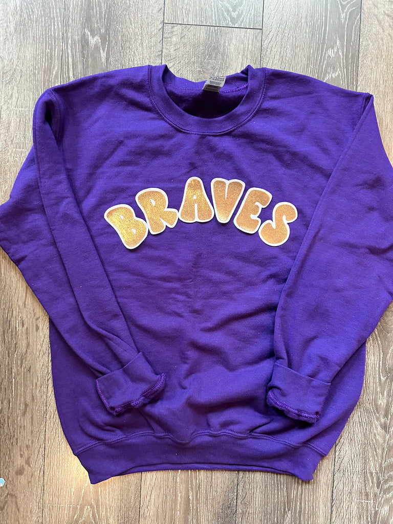 BUBBLE BRAVES - PURPLE GILDAN CREW