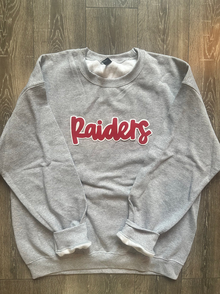 RAIDERS - GREY GILDAN CREW - YOUTH + ADULT