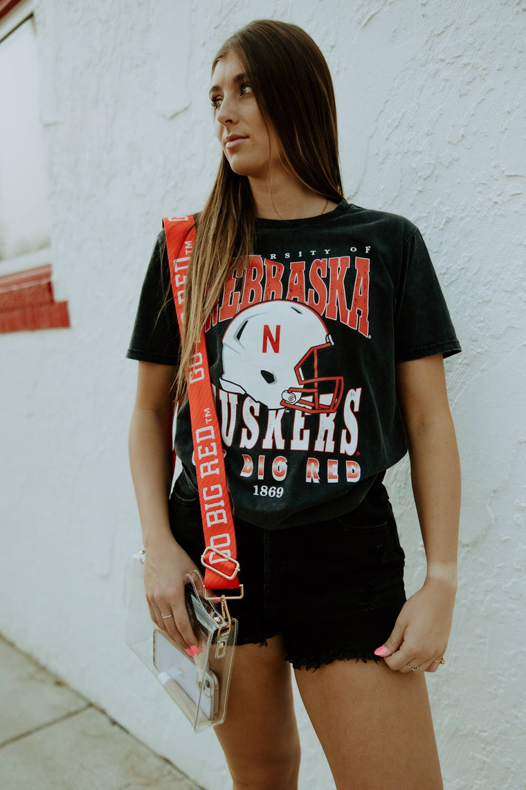 Gameday Social Apparel Co.® - Nebraska Woven Luxury Bag Strap: RED / O