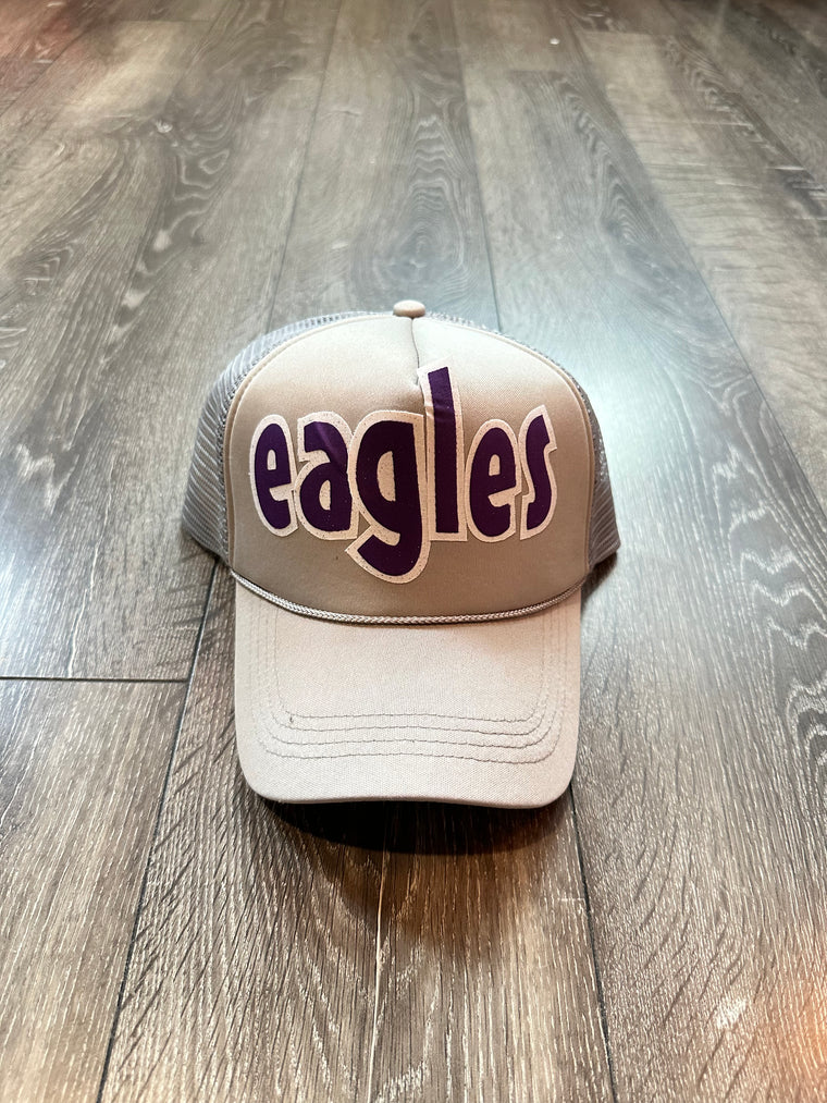 EAGLES - GREY TRUCKER HAT