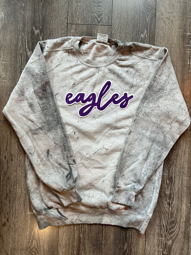 DAINTY EAGLES - GREY DYED COMFORT COLORS CREW