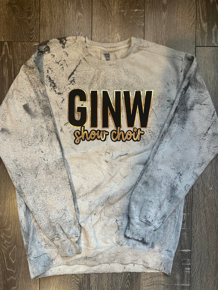 GINW SHOW CHOIR- GREY DYED COMFORT COLORS CREWNECK