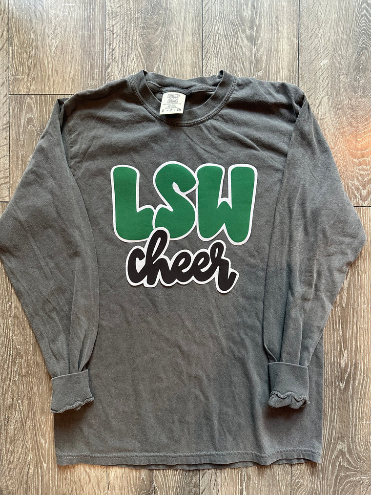 LSW CHEER - GREY COMFORT COLORS LONG SLEEVE