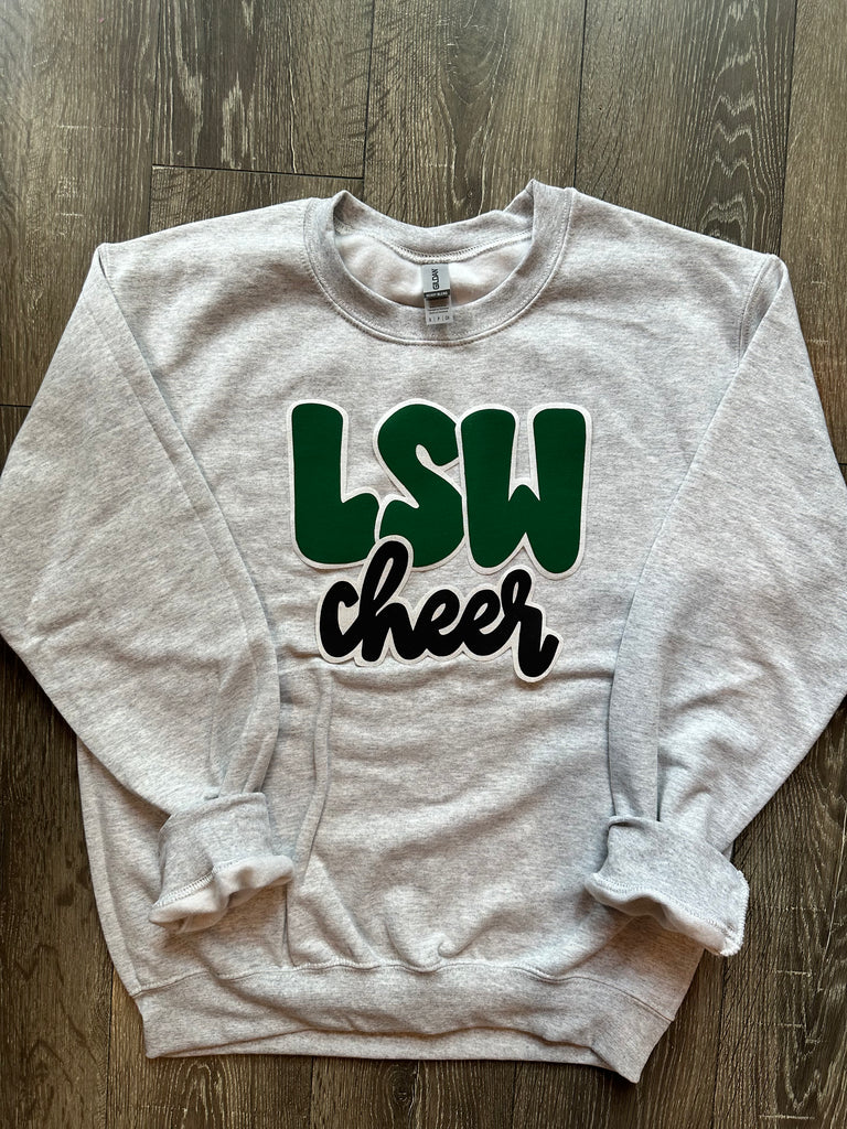 LSW CHEER - GREY CREWNECK