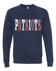 CHERRY + RED GINGHAM PATRIOTS - NAVY SPONGE CREW