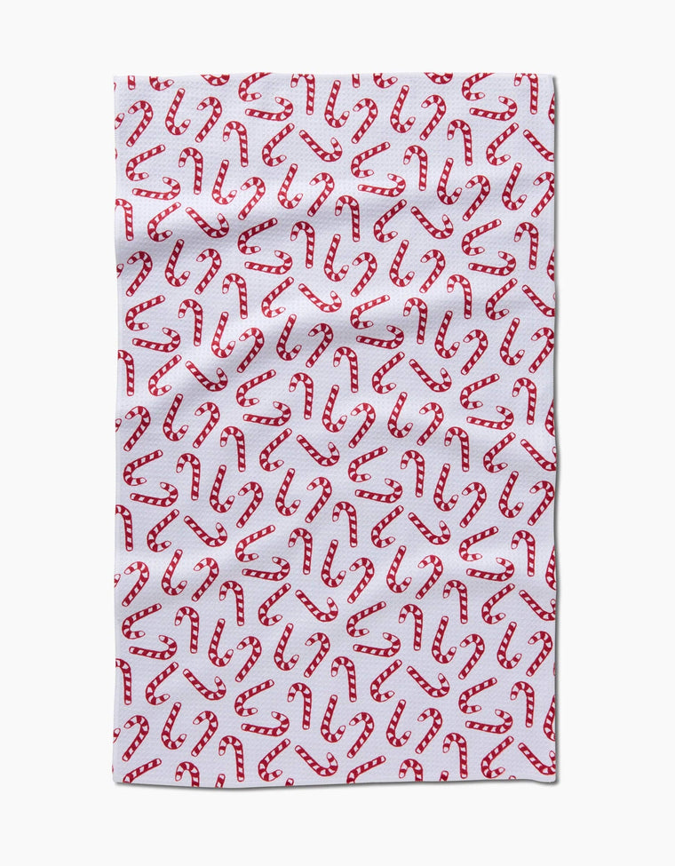 Geometry - Christmas Candy Canes Tea Towel