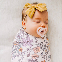 Copper Pearl - Knit Swaddle Blanket - Flora