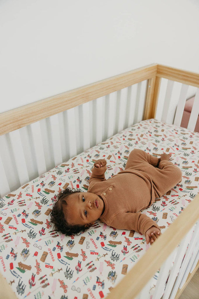Copper Pearl - Premium Knit Fitted Crib Sheet - A Christmas Story