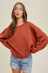 Wishlist Apparel - SCUBA RELAXED CROP SWEATSHIRT / WL22-7352: LIME / S