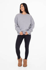 Mono B - Oversized Fleece Sweatshirt: TOAST / S:M:L (2:2:2)