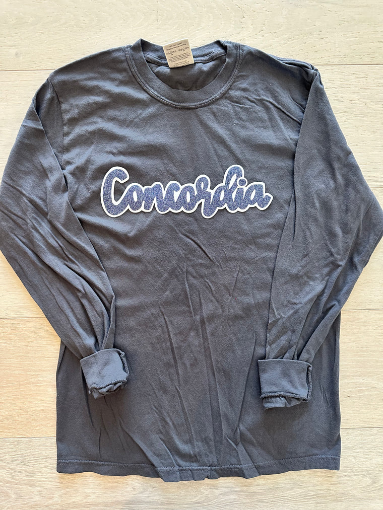 MODERN BLUE SPARKLE/WHITE CONCORDIA - GREY COMFORT COLORS LONG SLEEVE