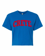 RED CRETE - BLUE CROP TEE