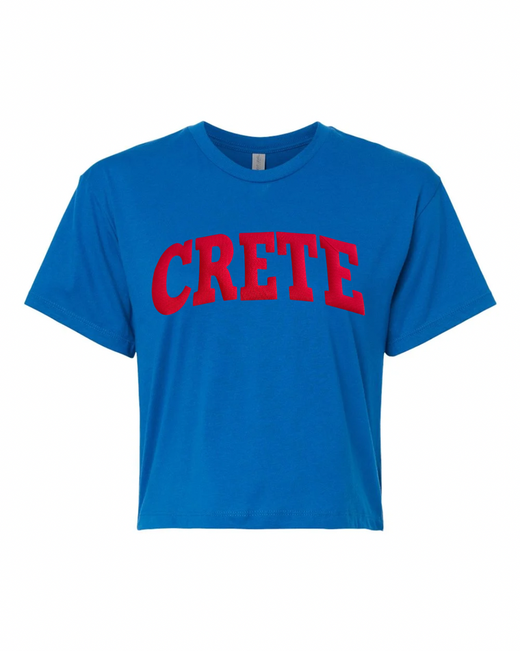 RED CRETE - BLUE CROP TEE