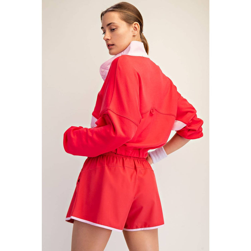 Rae Mode - FRENCH TERRY PLAYFUL SET: Candy Red/Pale Pink / S-M-L(2-2-2)