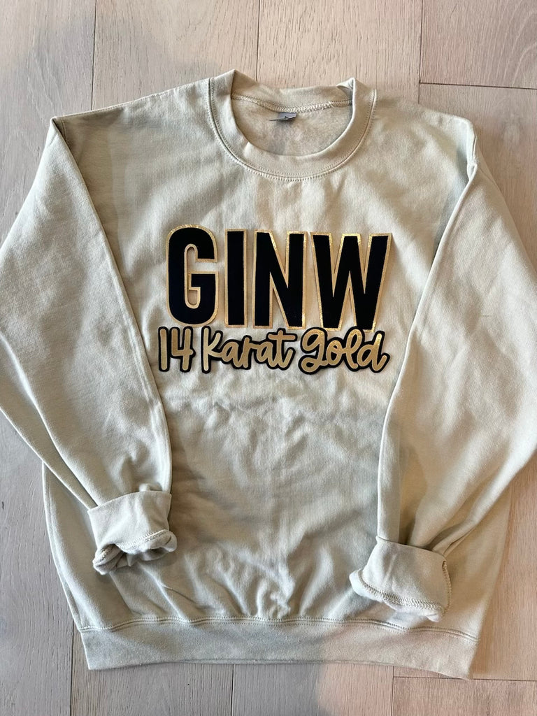 GINW 14 KARAT GOLD - SAND GILDAN CREW