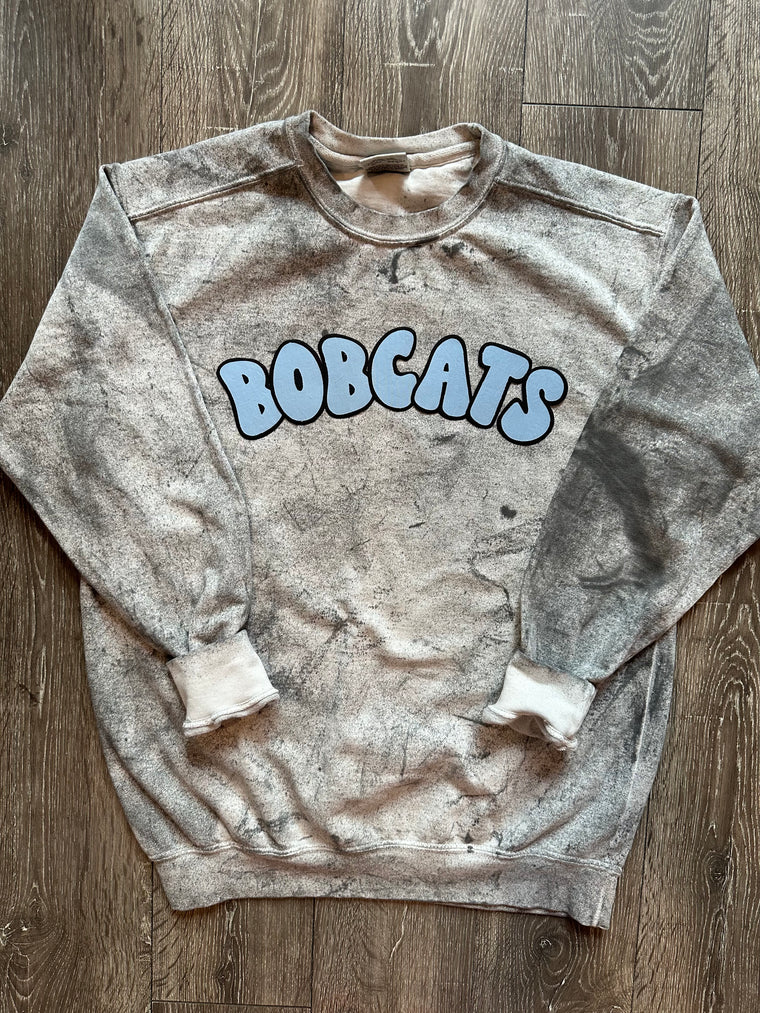 BOBCATS - GREY DYED COMFORT COLORS CREW