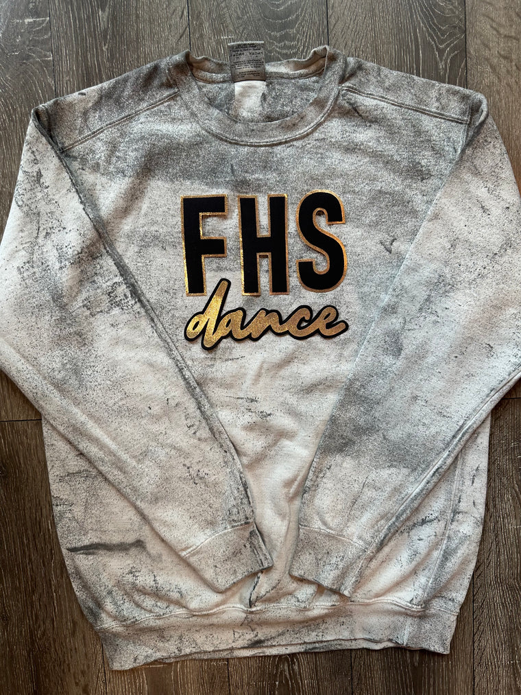 FHS DANCE - GREY DYED COMFORT COLORS CREW