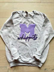 M WHIPPETS - GREY GILDAN CREW (YOUTH + ADULT)