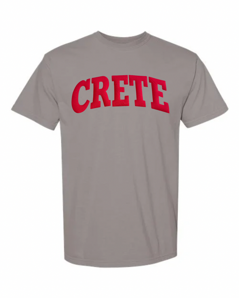 RED CRETE - GREY TEE (YOUTH + ADULT)