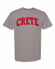 RED CRETE - GREY TEE (YOUTH + ADULT)
