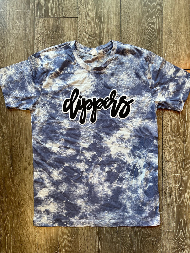 CURSIVE CLIPPERS - BLUE DYED TEE