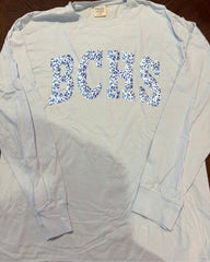 BLUE FLORAL BCHS - LIGHT BLUE COMFORTWASH LONG SLEEVE