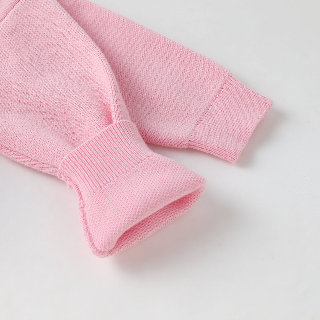 Lil Cactus - Pink Christmas Sparkle Bow Sweater: 6Y