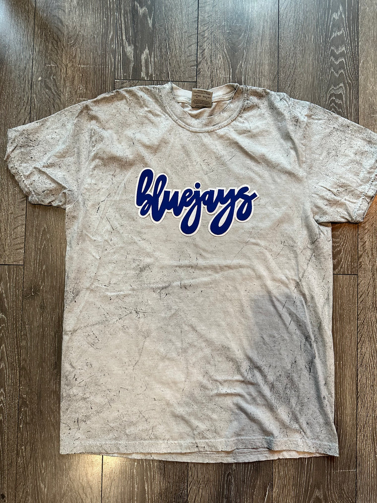 CURSIVE BLUEJAYS - DYED COMFORT COLORS TEE