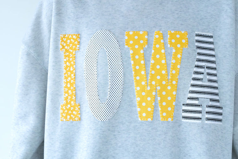 PATCHWORK HAWKEYES - GREY MOCKNECK