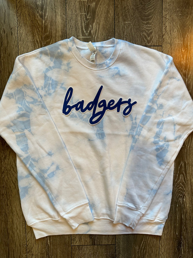 DAINTY BADGERS - BLUE DYED CREW