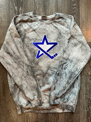 STARS LOGO - GREY DYED CREW