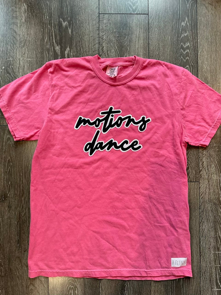 DAINTY MOTIONS DANCE - PINK COMFORT COLORS TEE (YOUTH + ADULT)